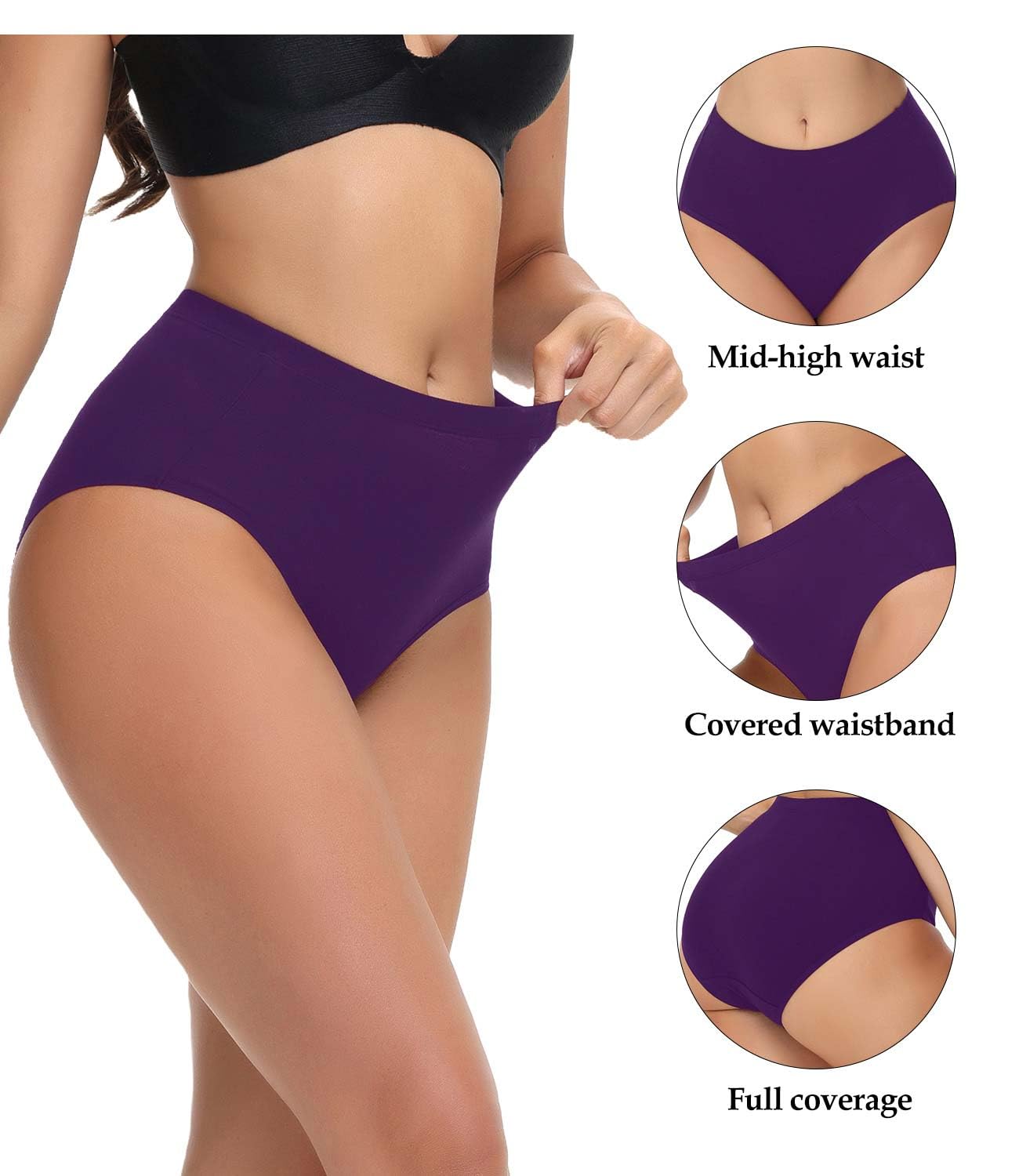 Foto 3 pulgar | Calzoncillos Para Posparto Wirarpa, Algodón, Para Mujer, Paquete De 5 - Venta Internacional.