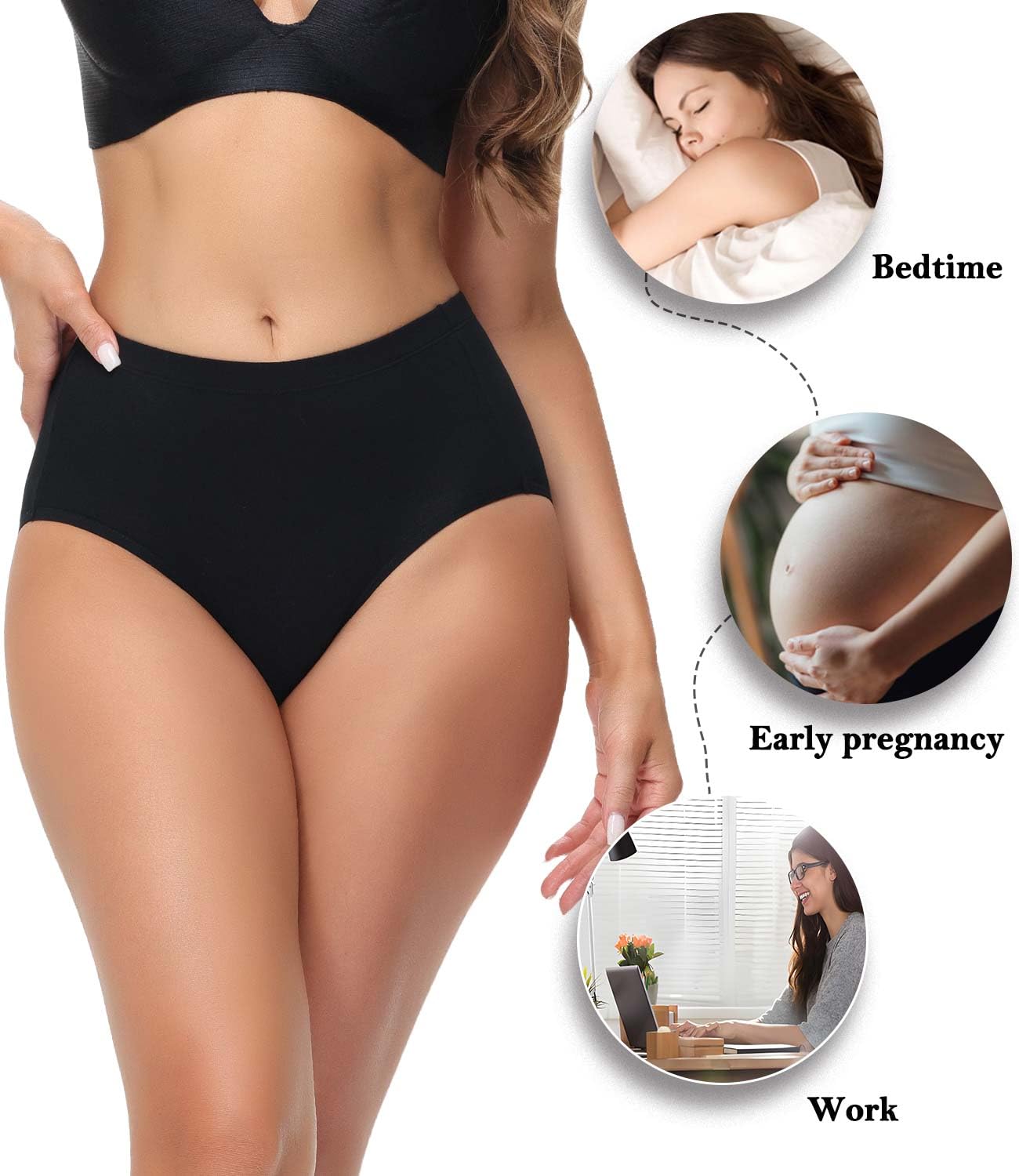 Foto 4 pulgar | Calzoncillos Para Posparto Wirarpa, Algodón, Para Mujer, Paquete De 5 - Venta Internacional.