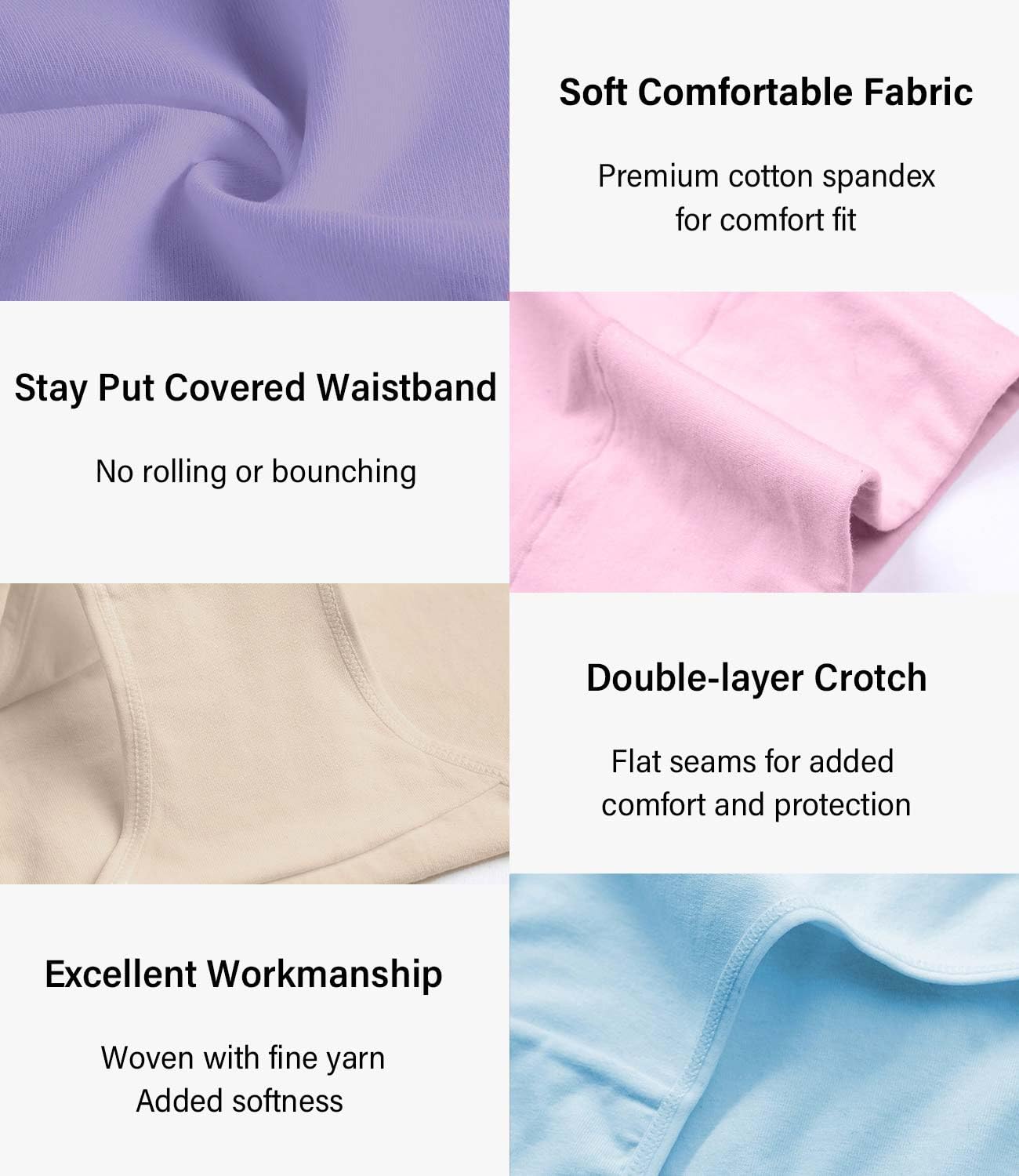 Foto 4 | Calzoncillos Posparto De Algodón Panties Wirarpa Para Mujer, Paquete De 5 - Venta Internacional.