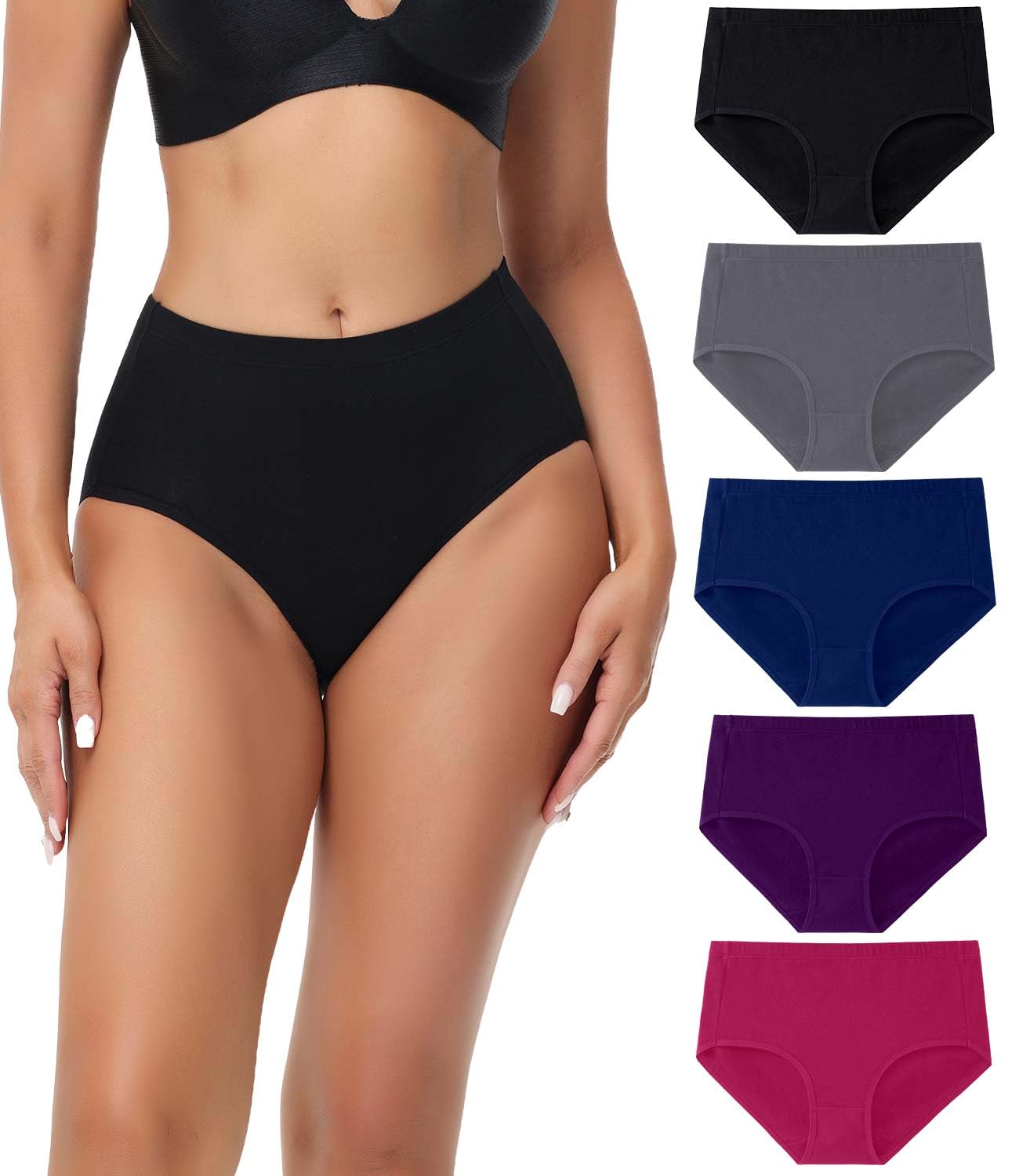 Foto 2 pulgar | Calzoncillos Posparto De Algodón Panties Wirarpa Para Mujer, Paquete De 5 - Venta Internacional.
