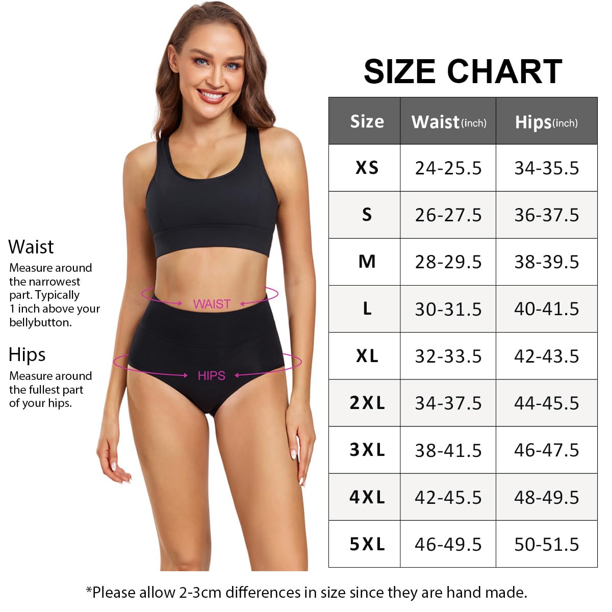 Foto 6 pulgar | Braguitas De Cintura Alta De Algodón Para Mujer Underwear Wirarpa, Paquete De 5 - Venta Internacional.