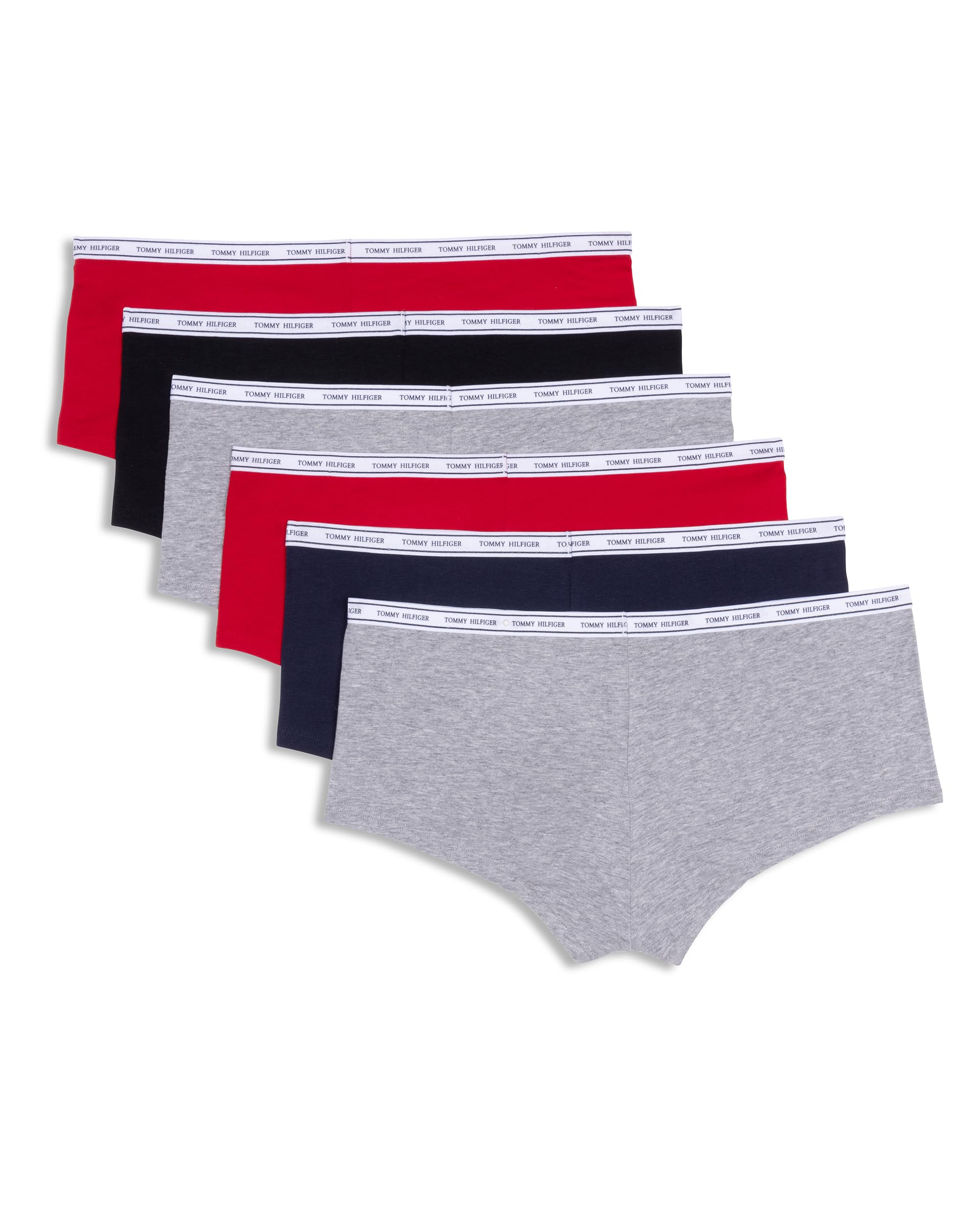 Foto 6 pulgar | Pantalones Cortos De Algodón Tommy Hilfiger Para Mujer, Paquete De 6 - Venta Internacional.