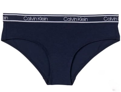 Foto 2 | Ropa Interior Hipster Calvin Klein Para Mujer, Paquete De 3, Azul - Venta Internacional.