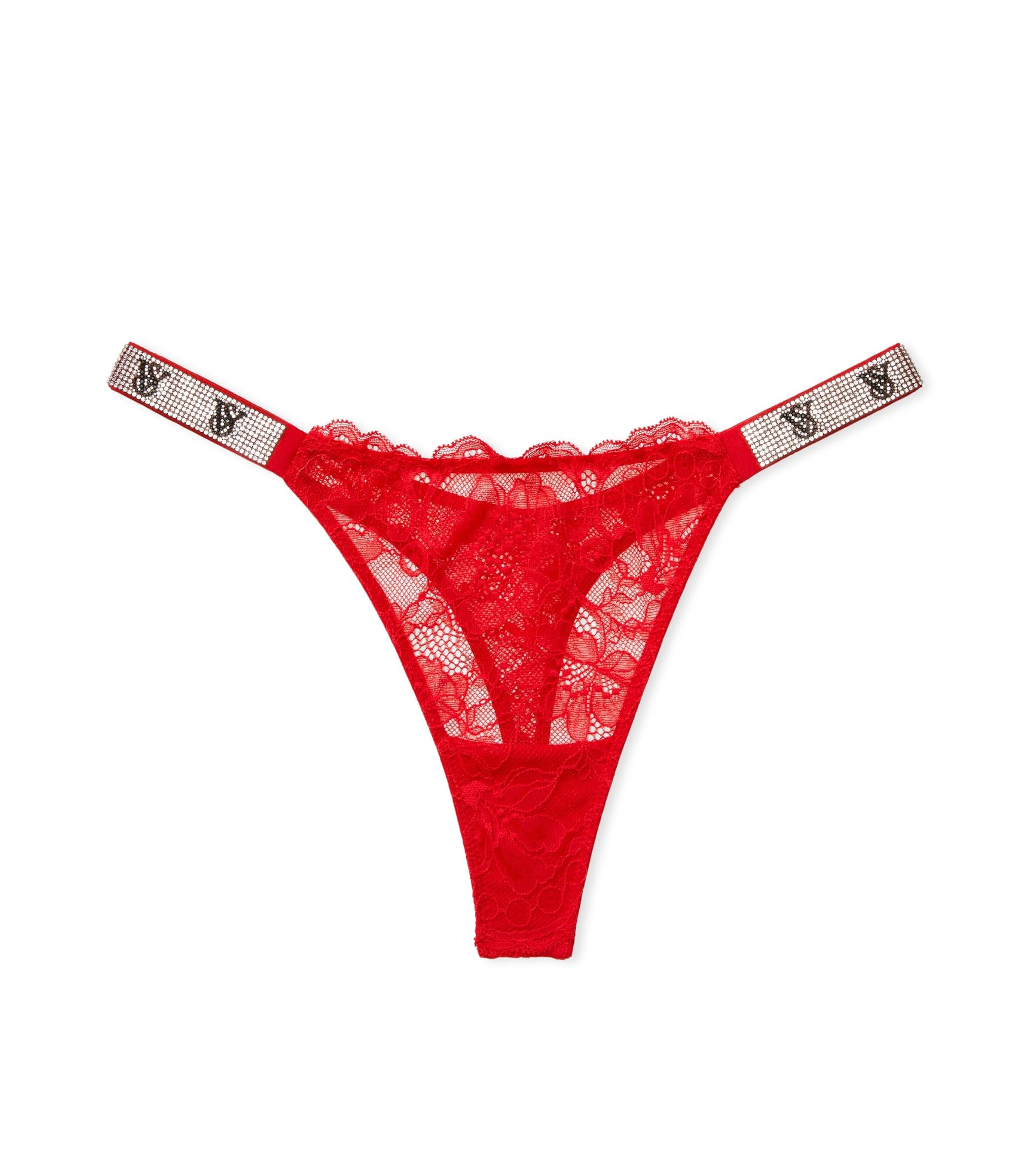 Foto 1 | Tanga Victoria's Secret, Lápiz Labial De Encaje Muy Sexy, Rojo Para Mujer - Venta Internacional.