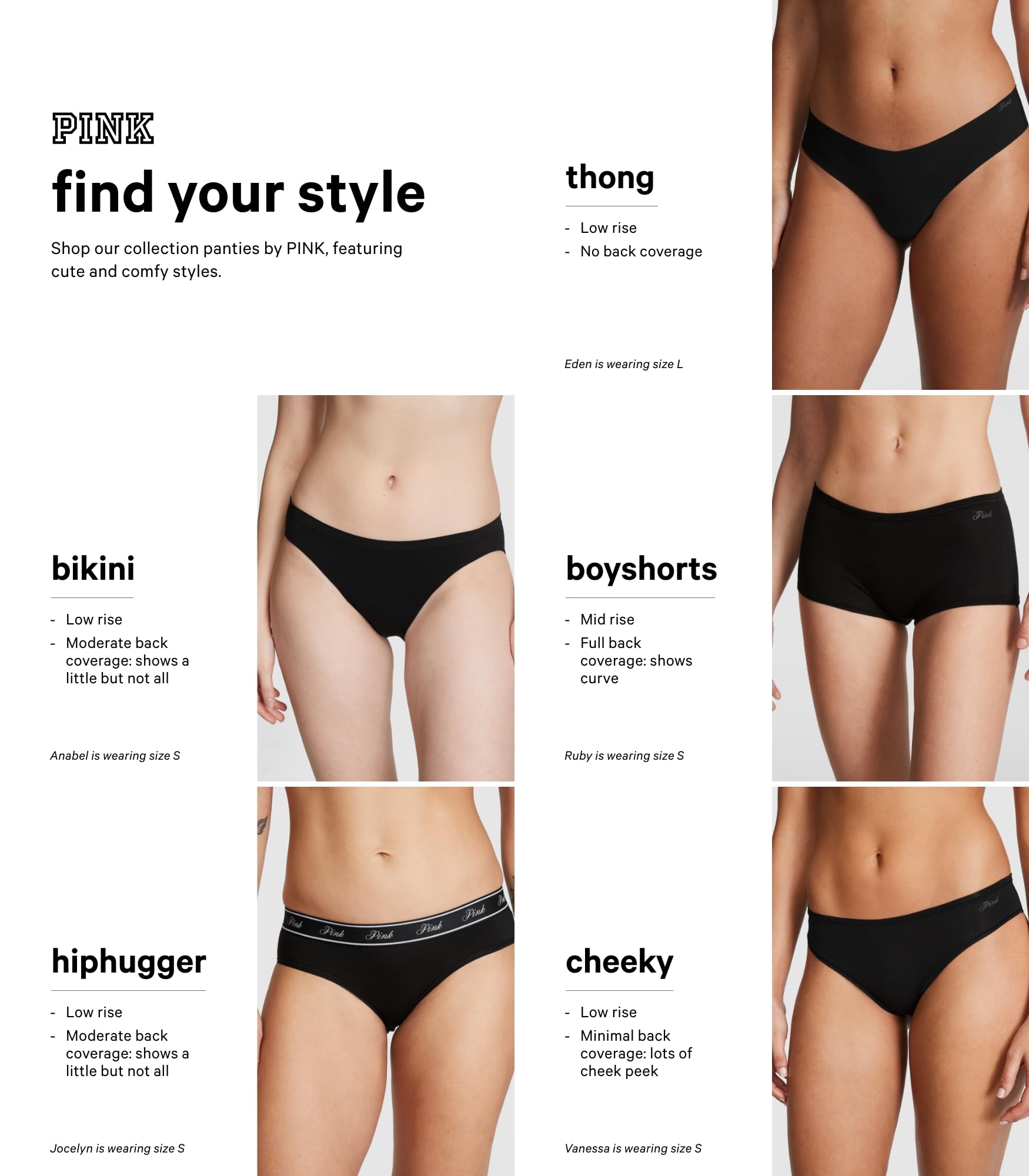 Foto 7 pulgar | Pack De 5 Bragas Victoria's Secret No-show Cheeky - Venta Internacional.