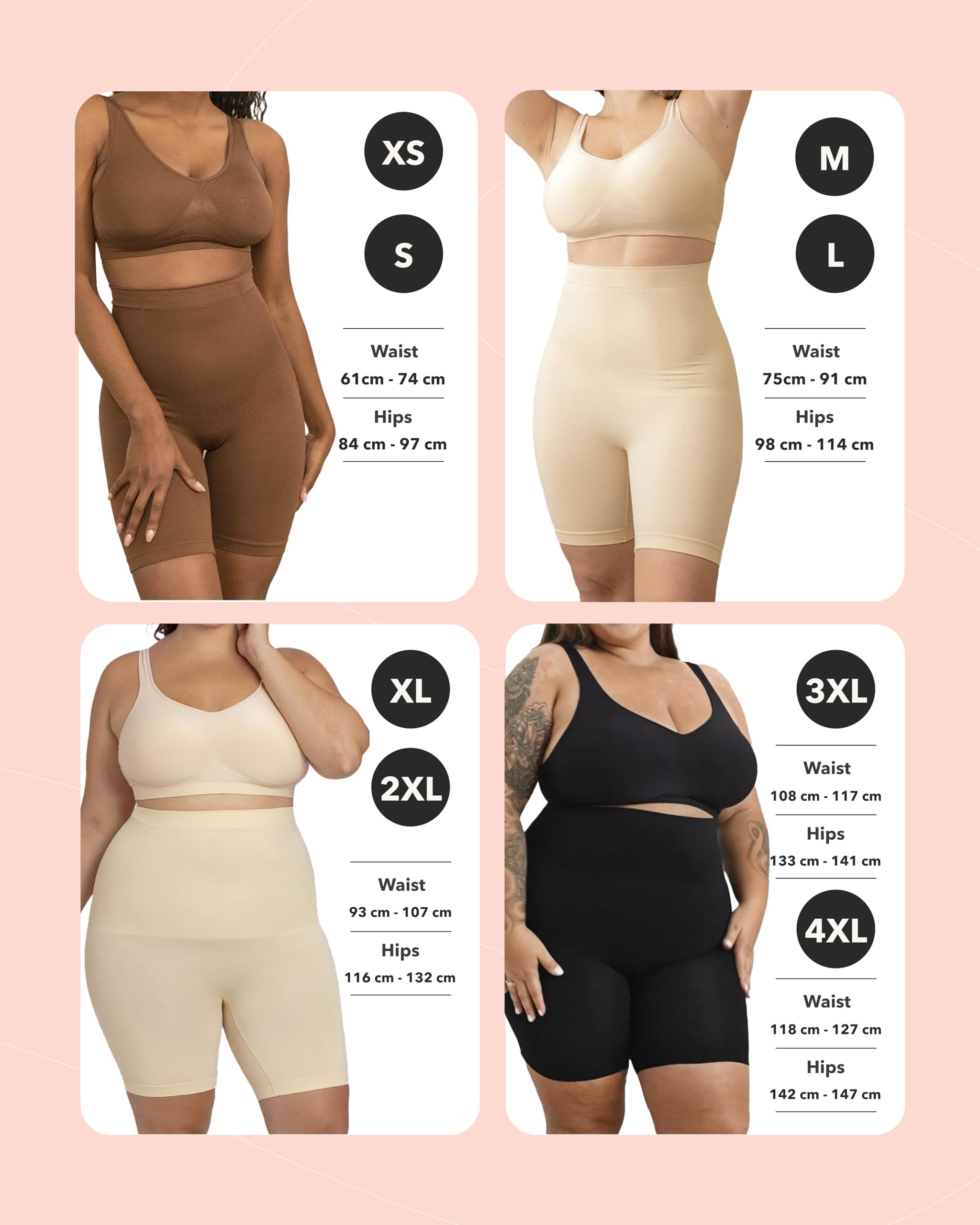 Foto 5 pulgar | Pantalones Cortos Shapewear Shapermint De Cintura Alta Para Mujer - Venta Internacional.