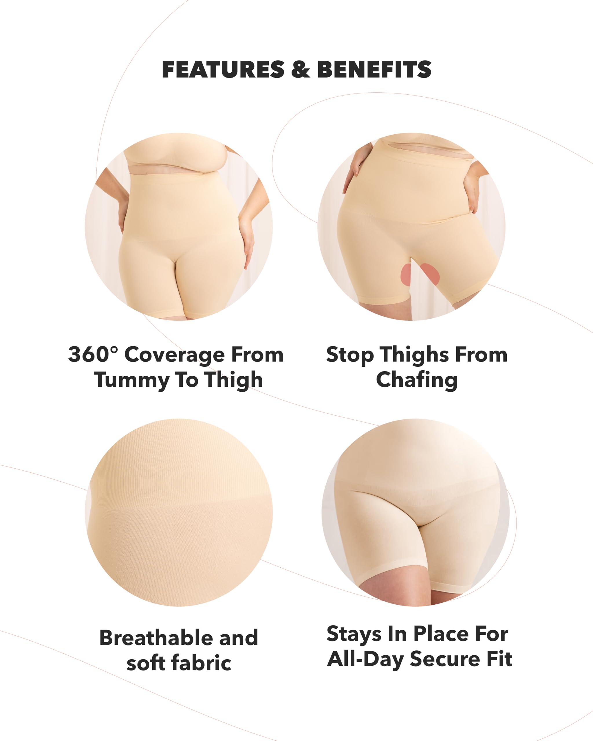 Foto 6 pulgar | Pantalones Cortos Shapewear Shapermint De Cintura Alta Para Mujer - Venta Internacional.