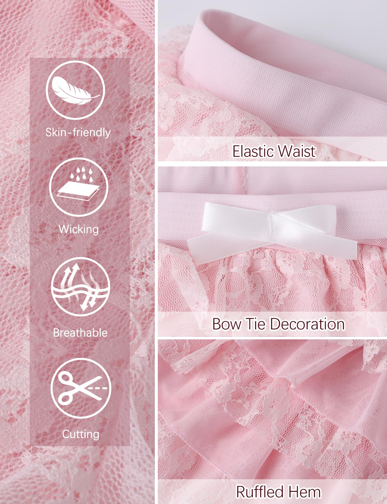 Foto 6 pulgar | Pantalones Cortos Bloomers Yimoon Lolita Con Volantes, Color Rosa Hada, Para Mujer - Venta Internacional.