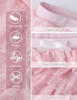Foto 5 | Pantalones Cortos Bloomers Yimoon Lolita Con Volantes, Color Rosa Hada, Para Mujer - Venta Internacional.