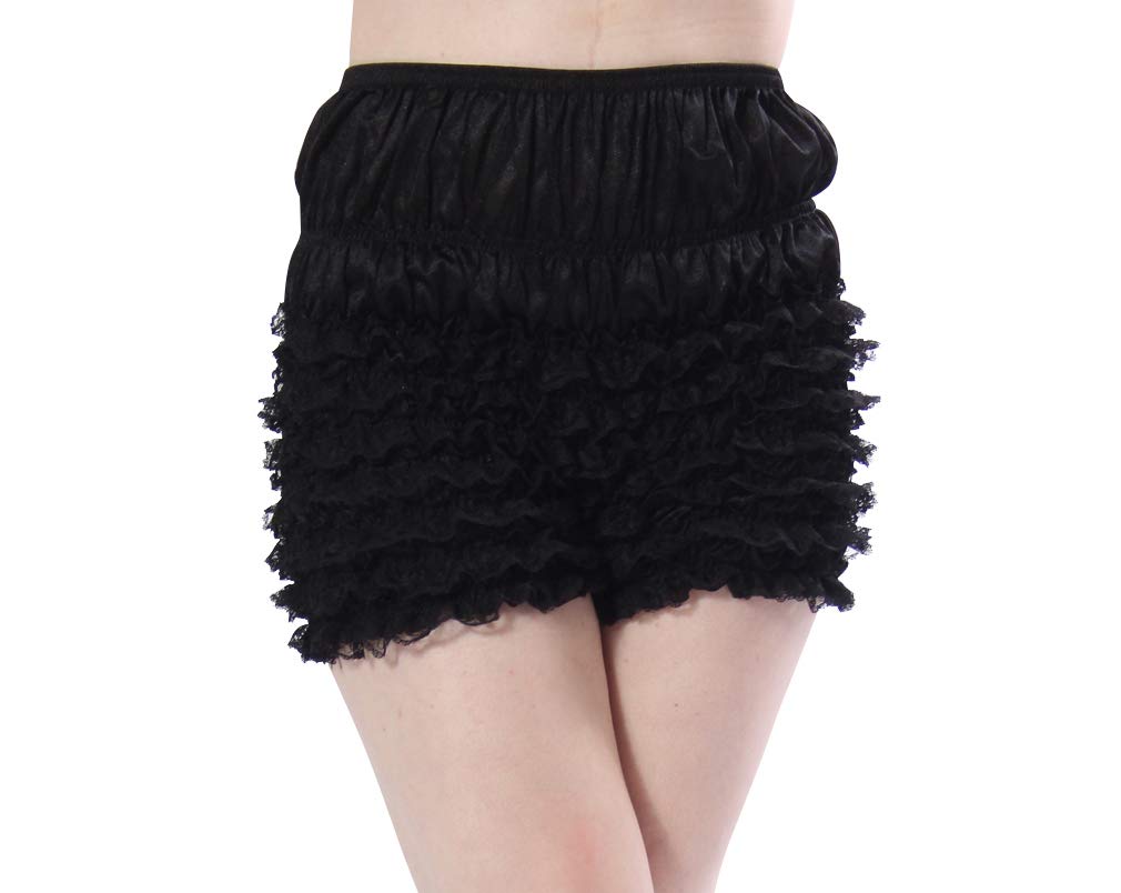 Foto 2 pulgar | Bragas Pettipants Malco Modes Lisa Tanga Con Volantes, Color Negro Xl - Venta Internacional.