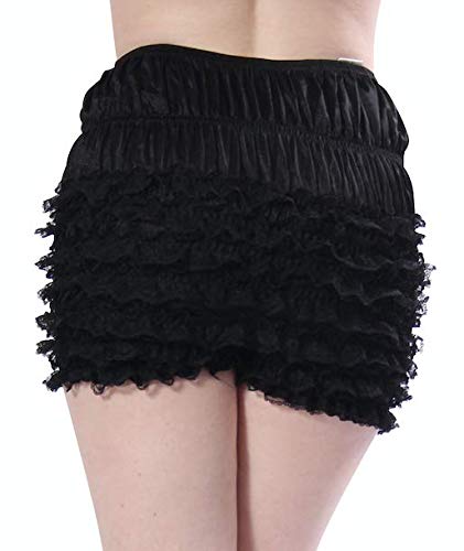 Foto 3 pulgar | Bragas Pettipants Malco Modes Lisa Tanga Con Volantes, Color Negro Xl - Venta Internacional.