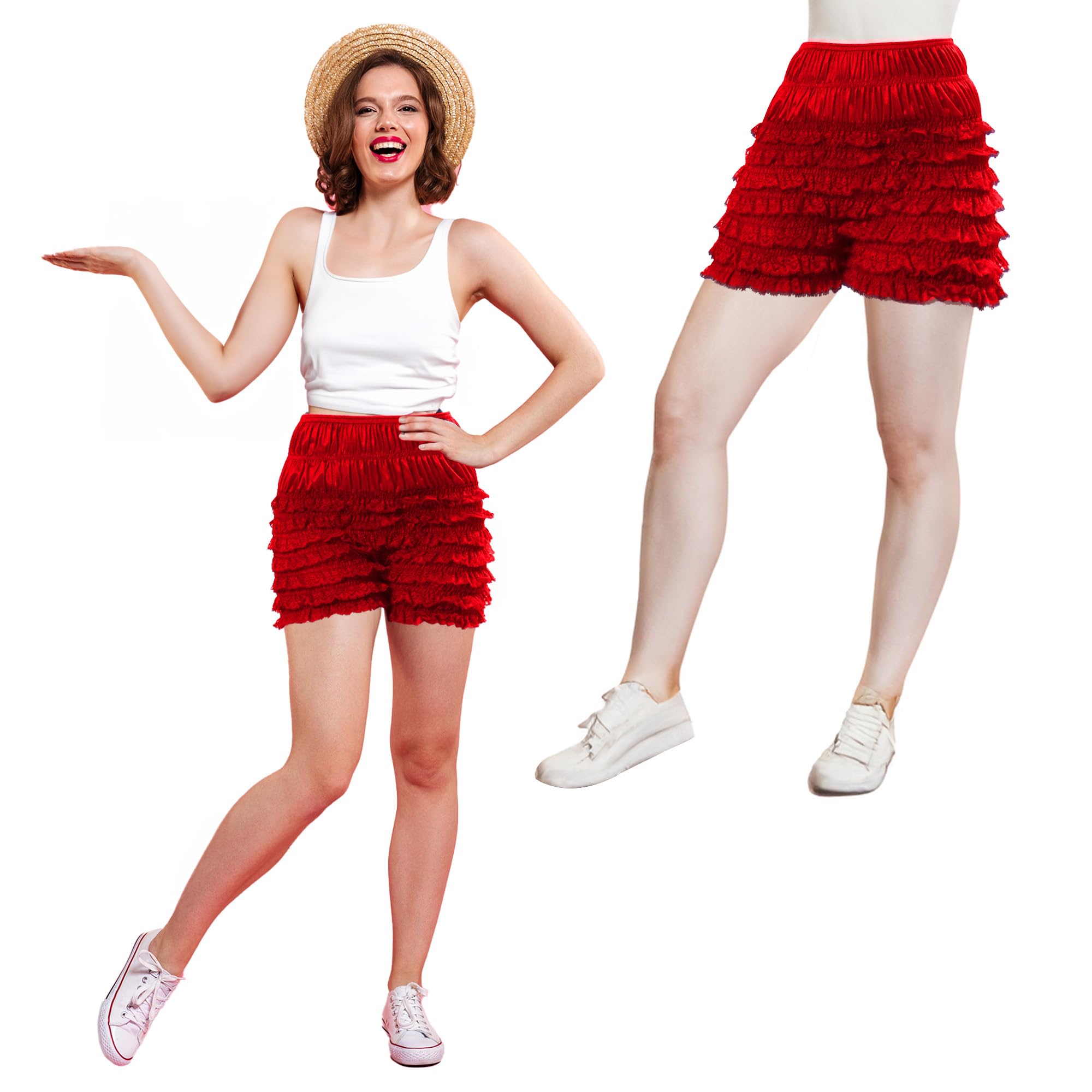 Foto 4 | Pantalones Cortos Malco Modes Lisa Tanga/rumba Booty De Color Rojo Para Mujer - Venta Internacional.