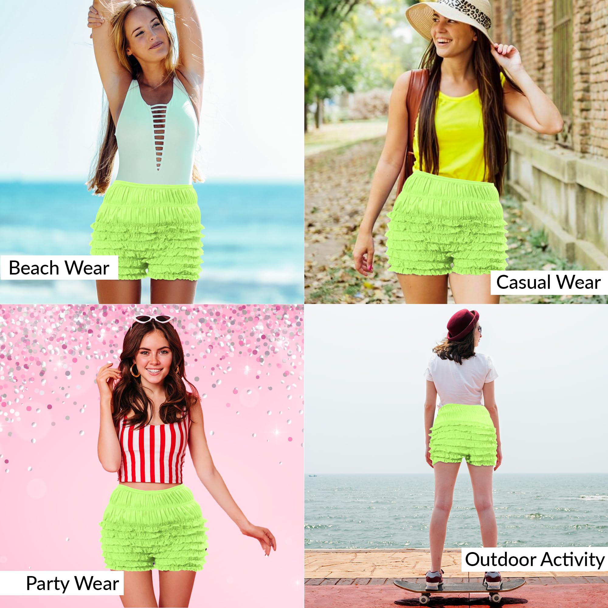 Foto 2 | Bragas Con Volantes Tanga Dance Bloomers Malco Modes Lisa Apple - Venta Internacional.