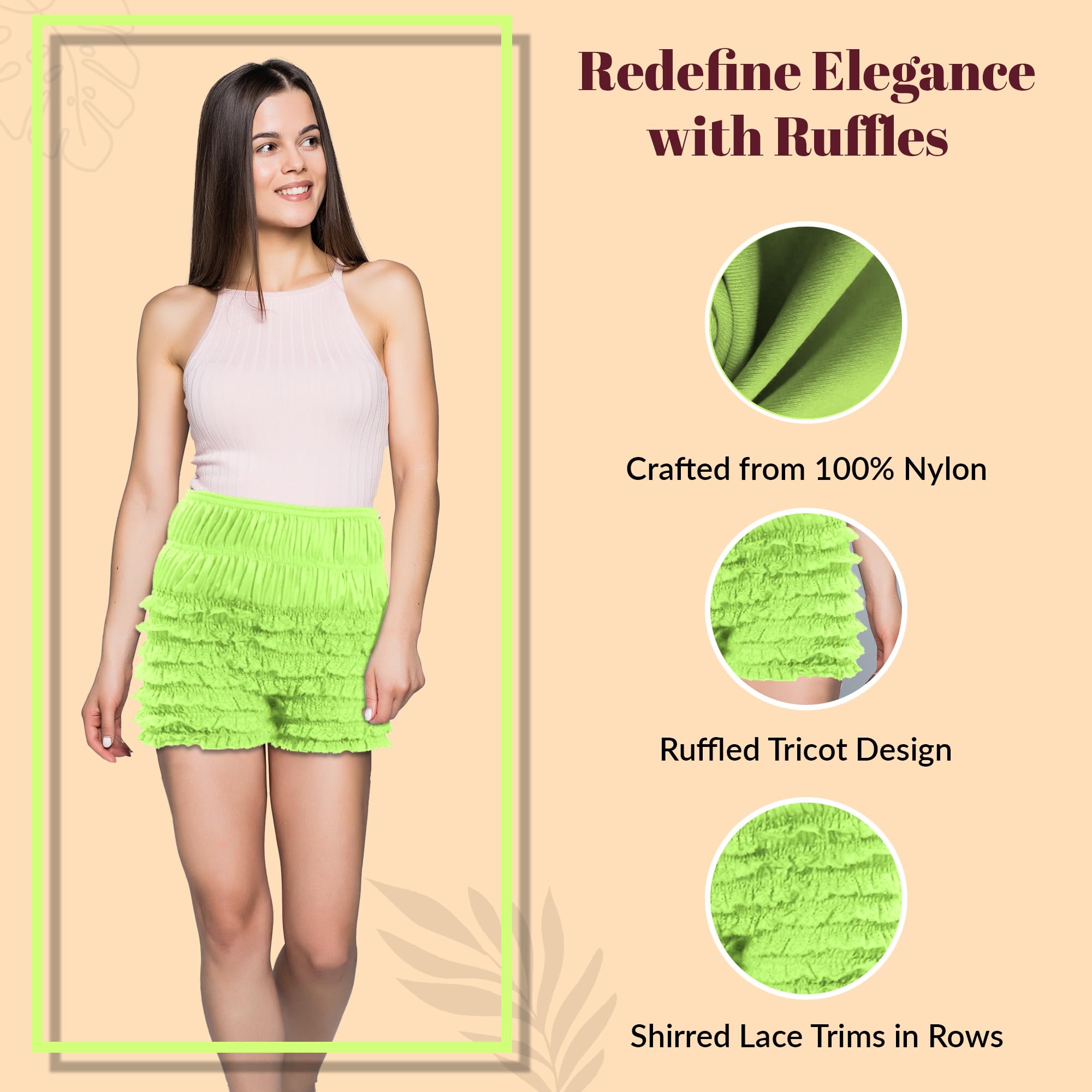Foto 7 pulgar | Bragas Con Volantes Tanga Dance Bloomers Malco Modes Lisa Apple - Venta Internacional.