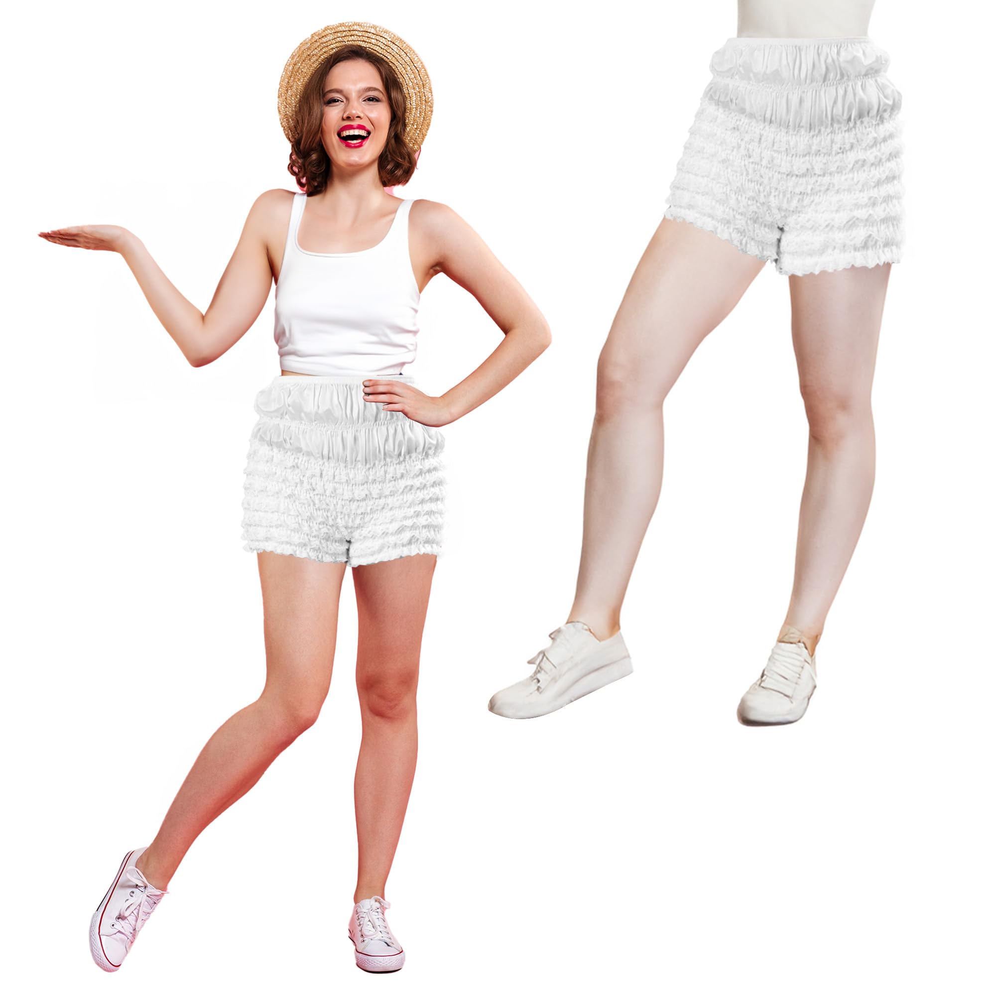 Foto 1 | Bragas Con Volantes Tanga Dance Bloomers Malco Modes Lisa White - Venta Internacional.