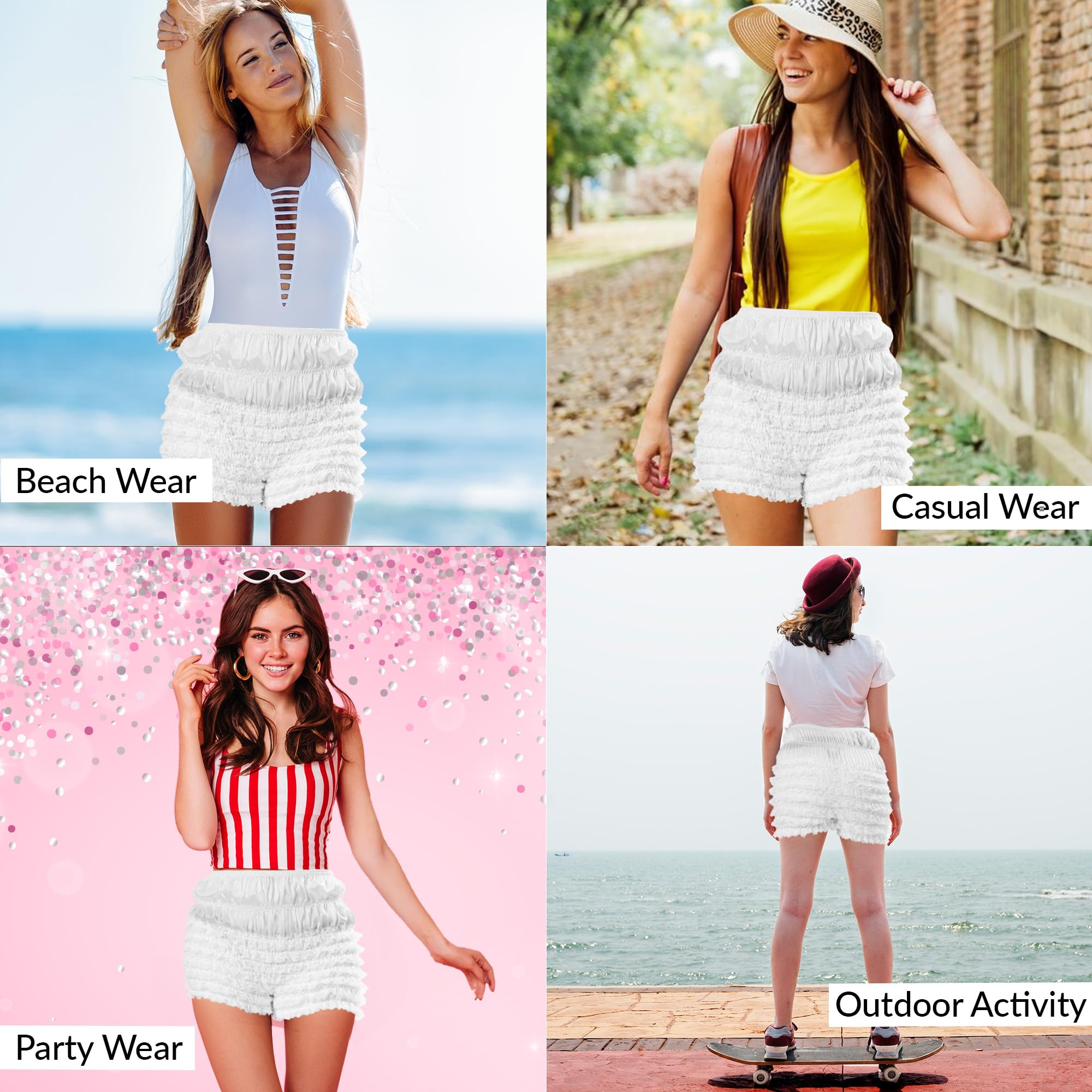 Foto 5 | Bragas Con Volantes Tanga Dance Bloomers Malco Modes Lisa White - Venta Internacional.