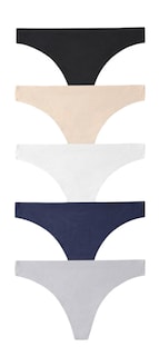 Foto 1 | Xtellar Ropa Interior Para Mujer: Tangas De Lencería Modernas Sin Costuras Pack De 5 Suavidad Y Flexibilidad Ini