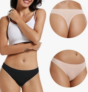 Foto 4 | Xtellar Ropa Interior Para Mujer: Tangas De Lencería Modernas Sin Costuras Pack De 5 Suavidad Y Flexibilidad Ini