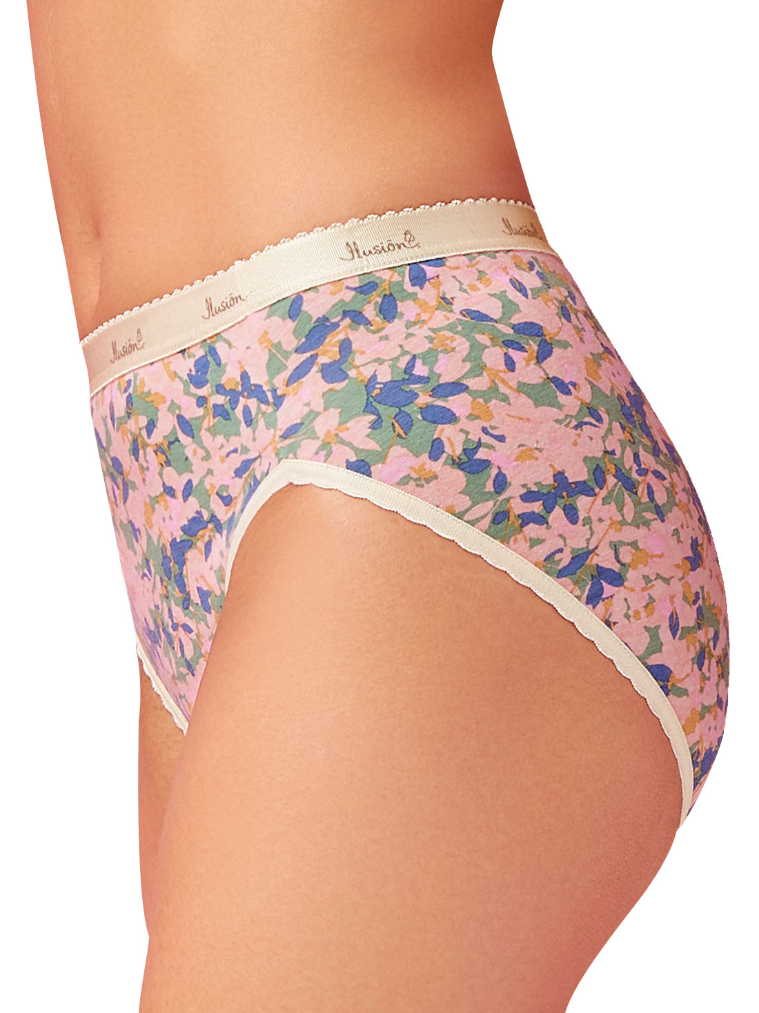 Foto 4 pulgar | Paquete De 3 Panties Altas Ilusión 31343 Para Mujer