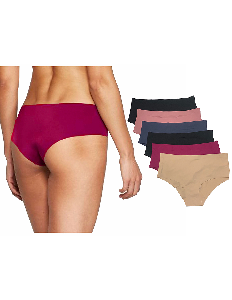 Foto 1 | Paquete 6 Pantaletas Invisibles Sin Costuras Corte Láser Pack Multicolor