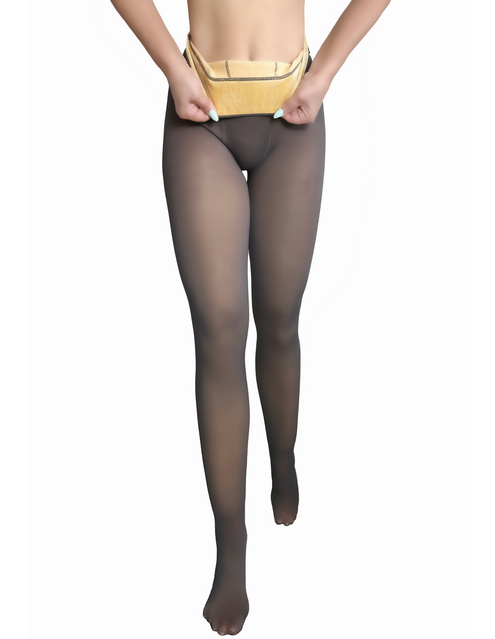 Foto 2 | Pantimedias Termicas De Mujer Panty-1001 Gris Afelpados