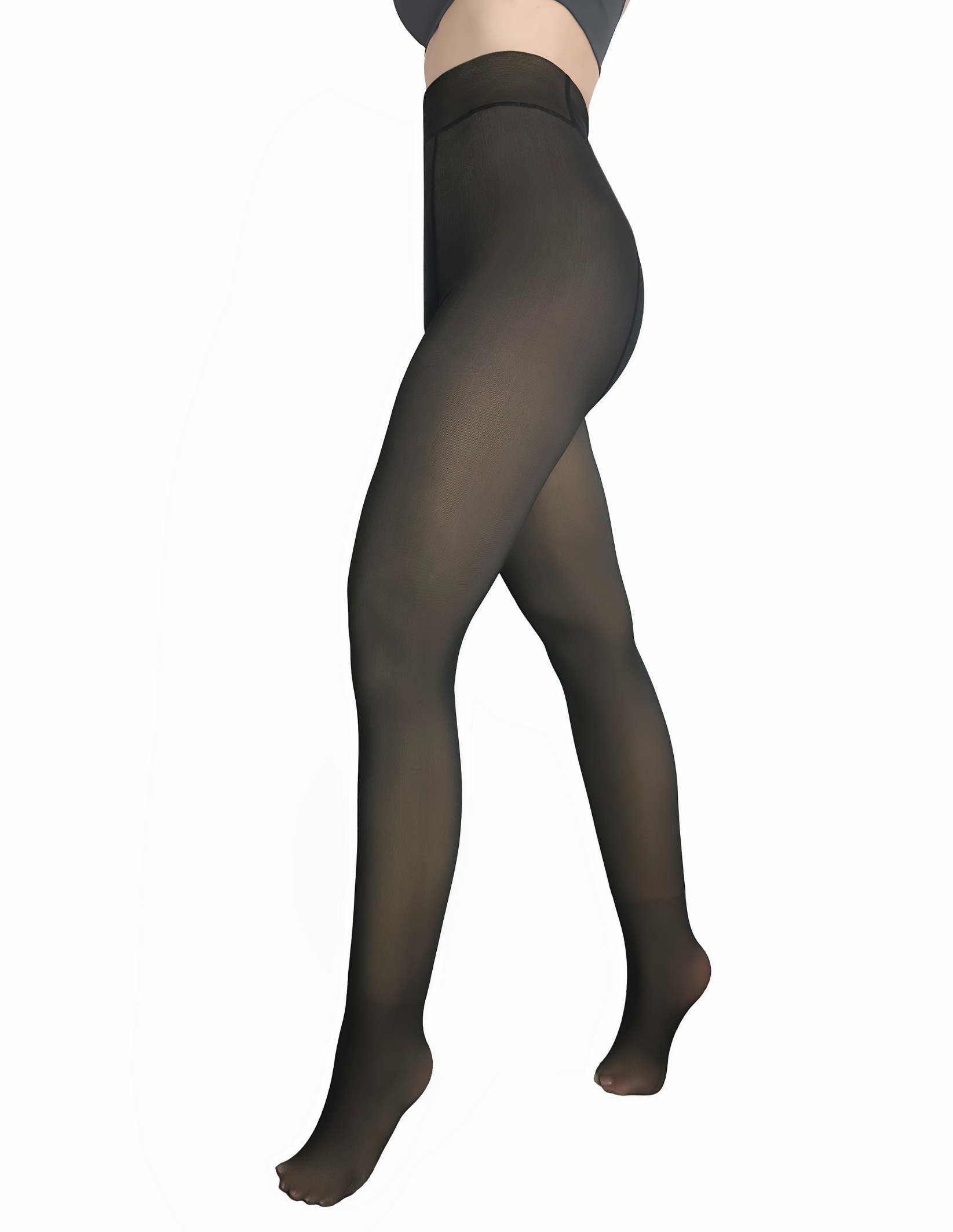 Foto 2 | Set De 2 Pantimedias Termicas De Mujer Panty-1001 Negras Afelpados