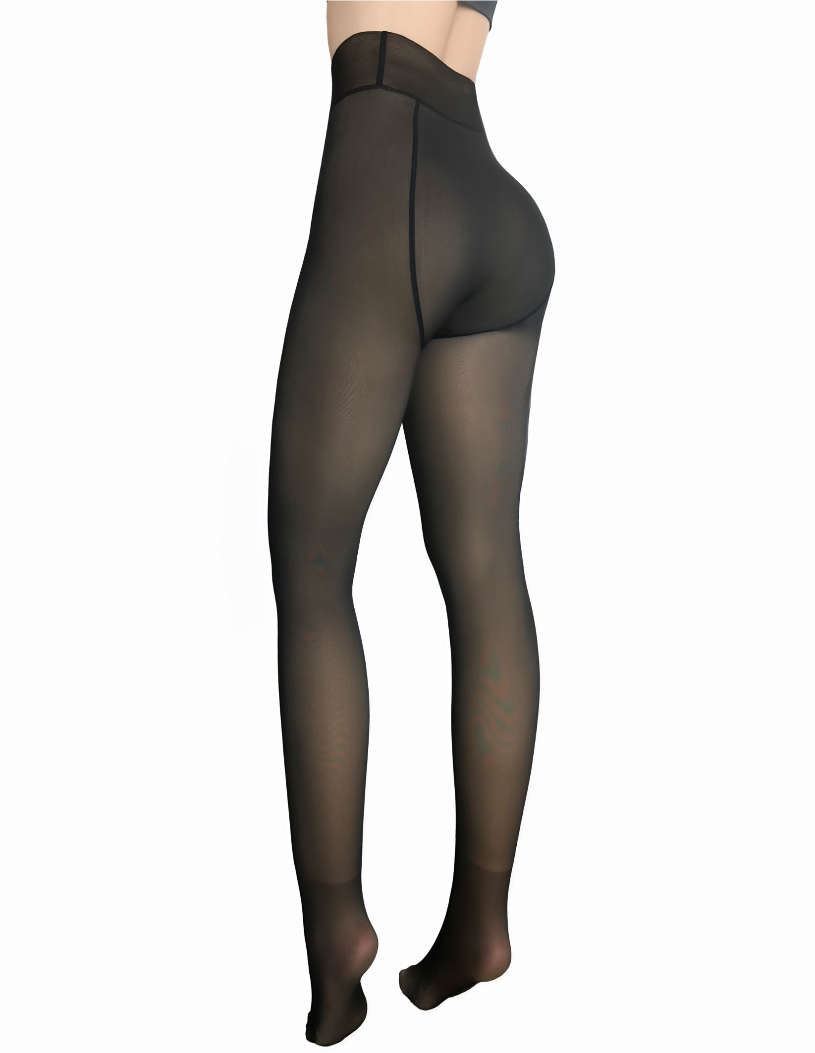 Foto 5 pulgar | Set De 2 Pantimedias Termicas De Mujer Panty-1001 Negras Afelpados
