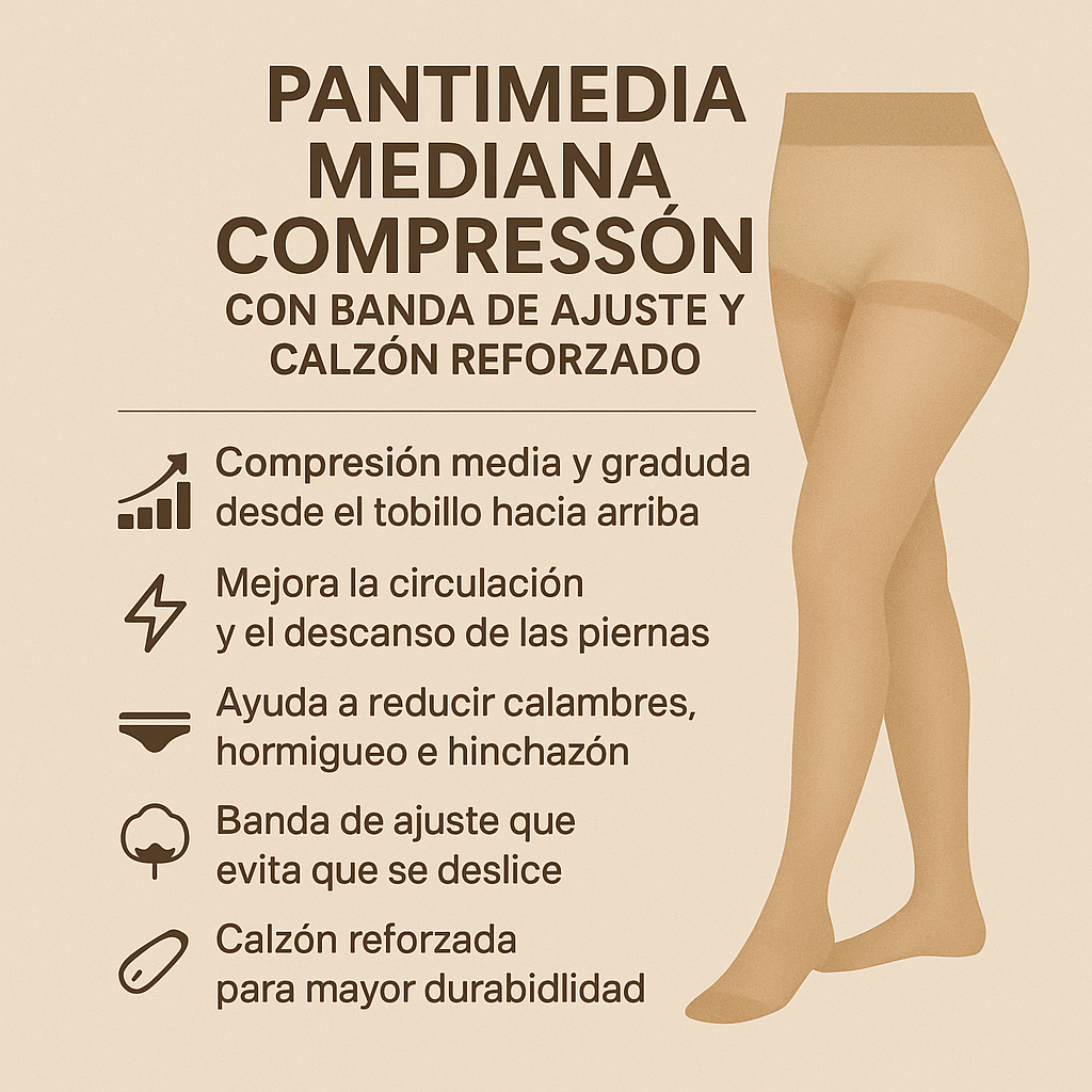 Foto 6 | Pantimedia de Compresión Graduada – Banda de Ajuste y Calzón Reforzado 2 Unidades
