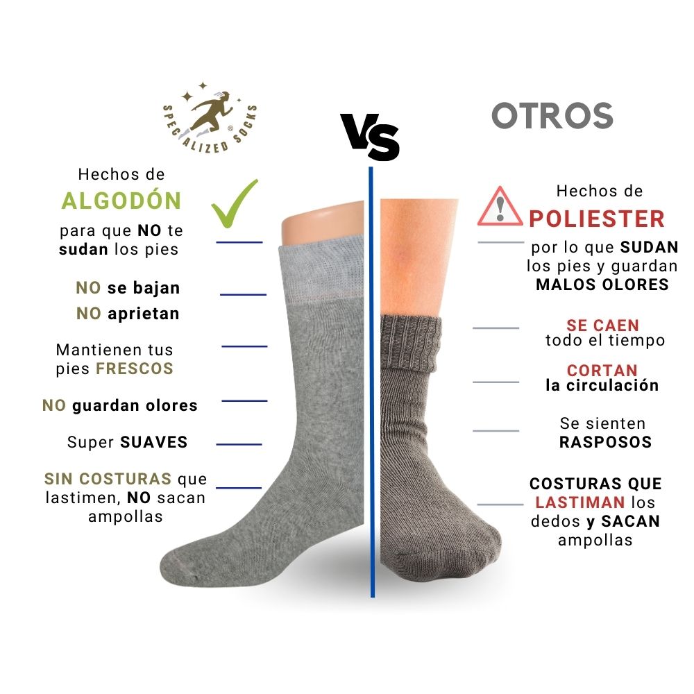 Foto 5 pulgar | Calcetín Térmico Specialized Socks de Algodón 3 Pares Multicolor para Mujer