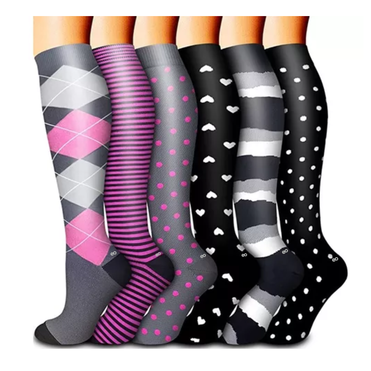 Calcetas de Compresión Eo Safe Imports para Mujer 6 Pares