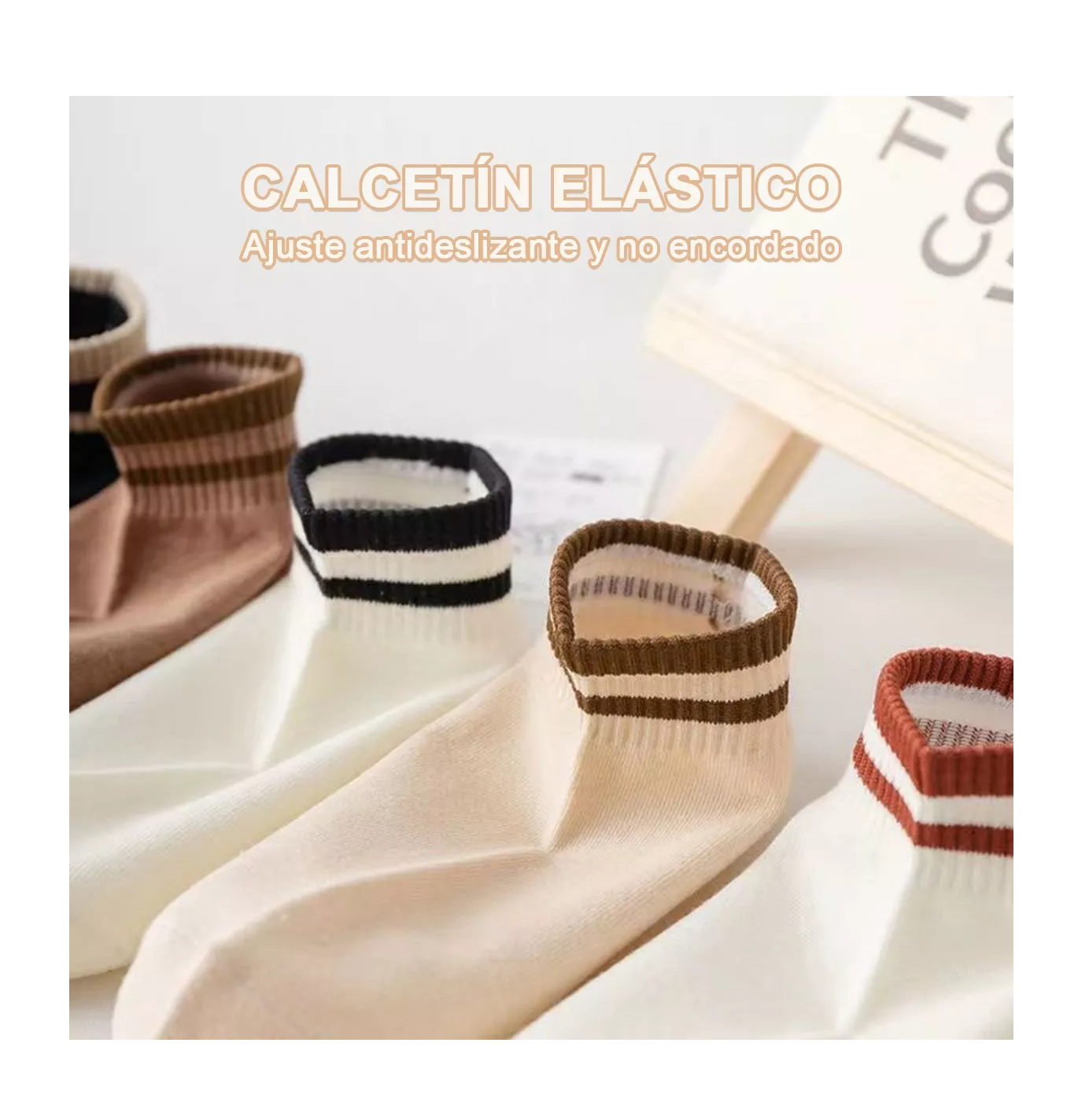 Foto 6 pulgar | Calcetines Transpirables Alta Calidad 5 Pares Para Mujer Color: Estilo 1