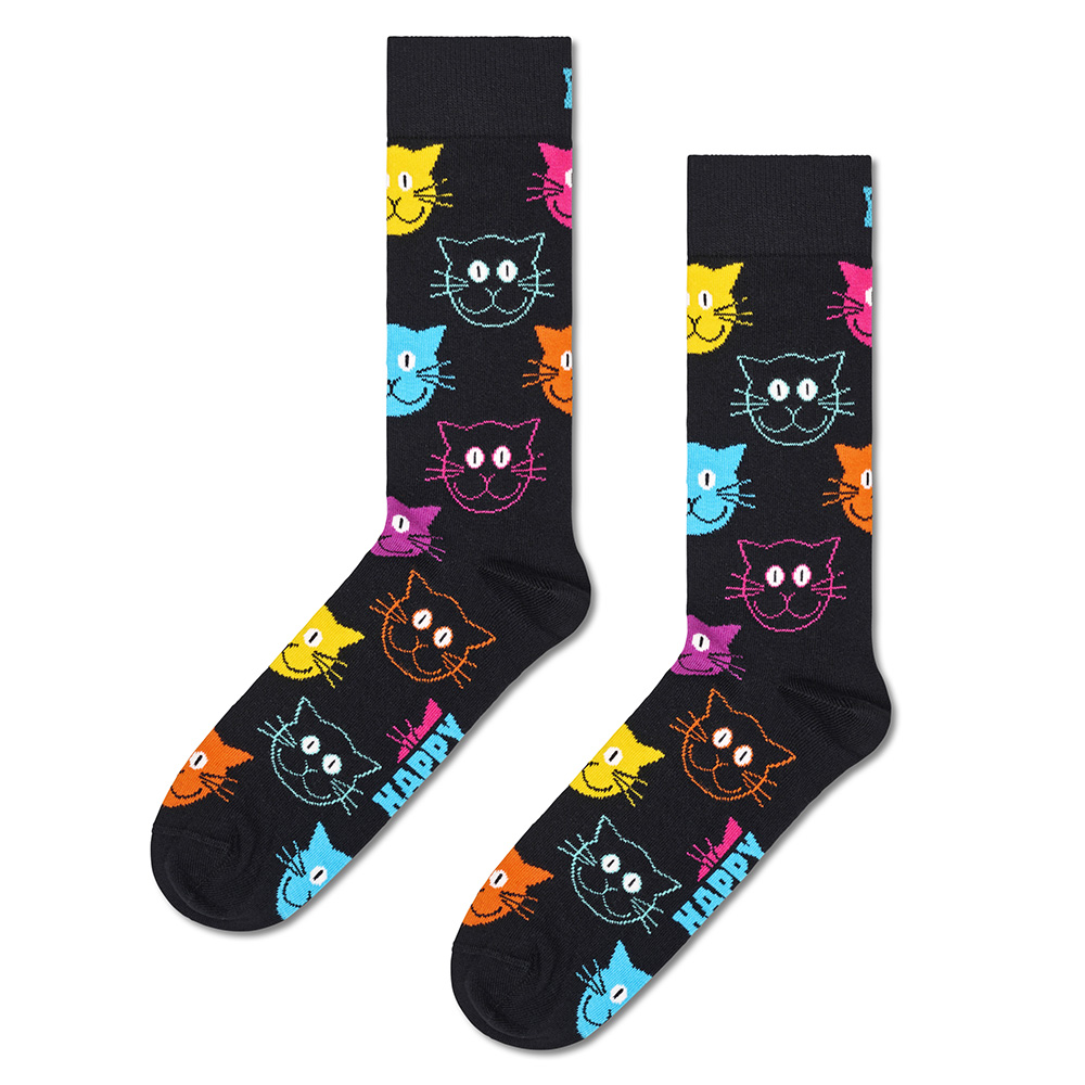Foto 2 pulgar | Calcetines Happy Socks Diseño Gatitos Unisex