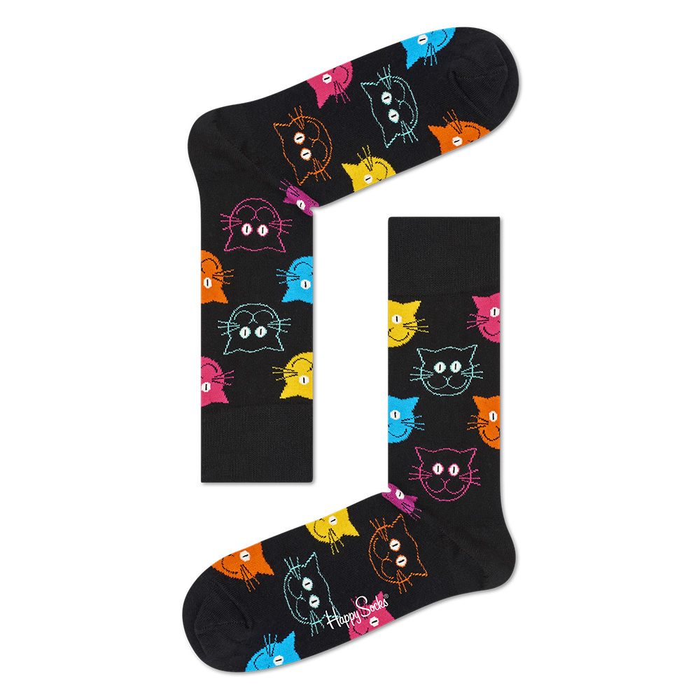 Foto 6 pulgar | Calcetines Happy Socks Diseño Gatitos Unisex