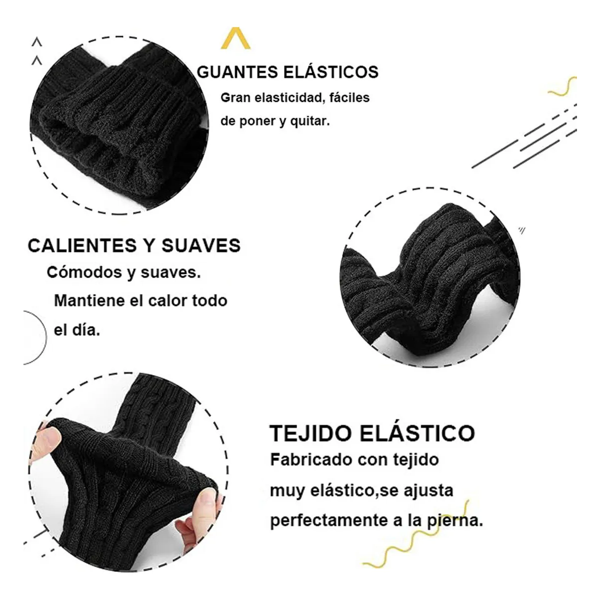 Foto 3 pulgar | Calentadores Para Mujer Piernas Invierno Para Dama 2 Pares Eo Safe Imports Esi-19687 Multicolor
