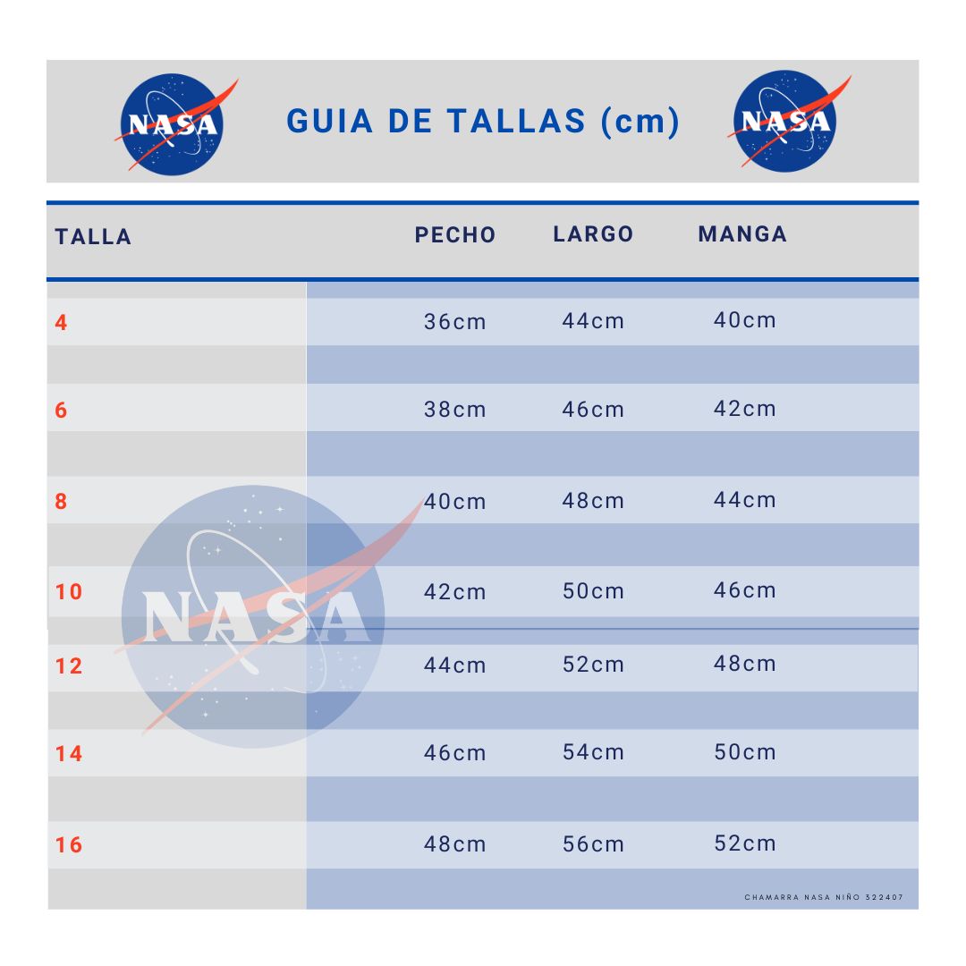 Foto 9 pulgar | Chamarra Nasa Reversible Azul para Niño