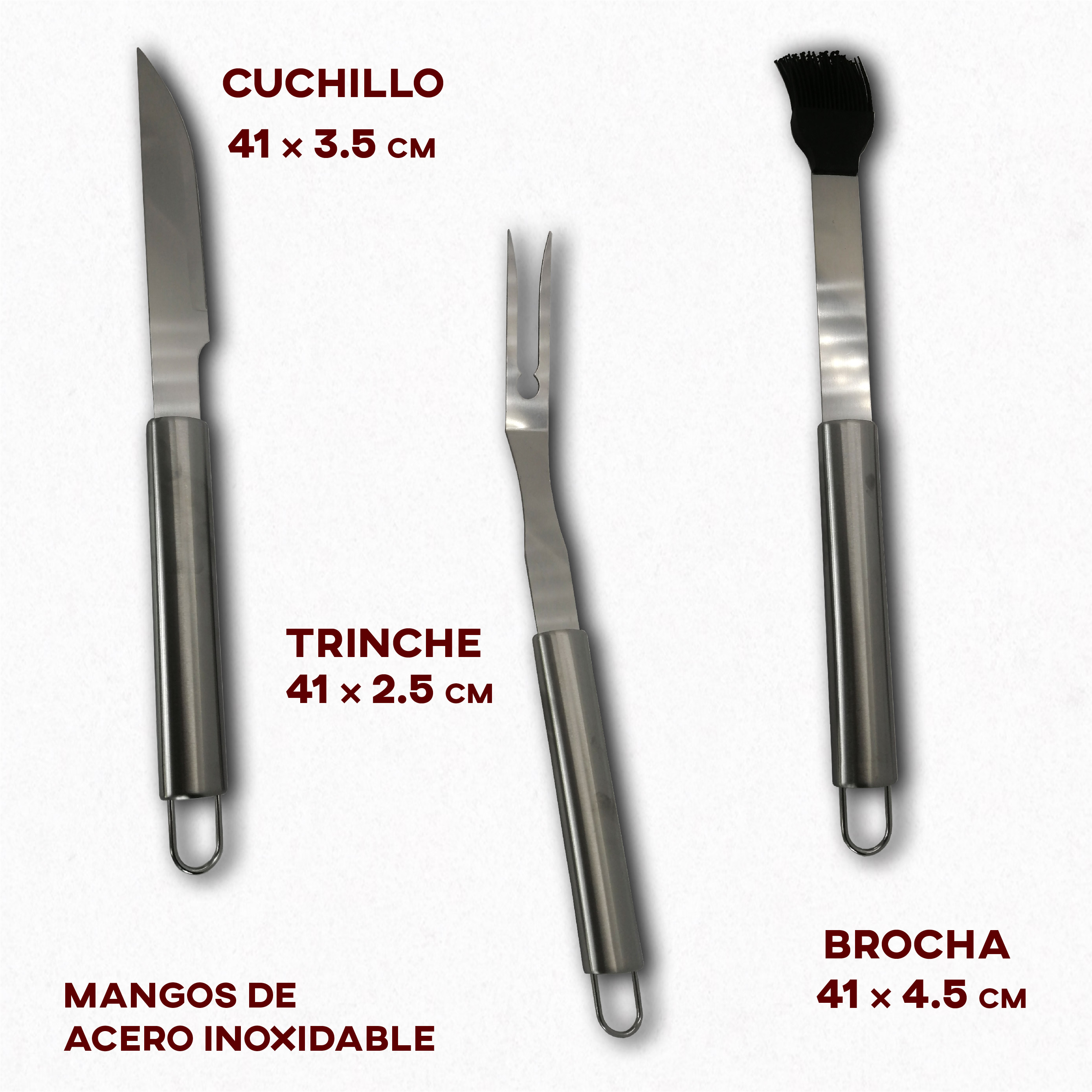 Foto 4 pulgar | Utensilios para Barbacoa Rd Royal Cook 10 pz de Acero Inoxidable