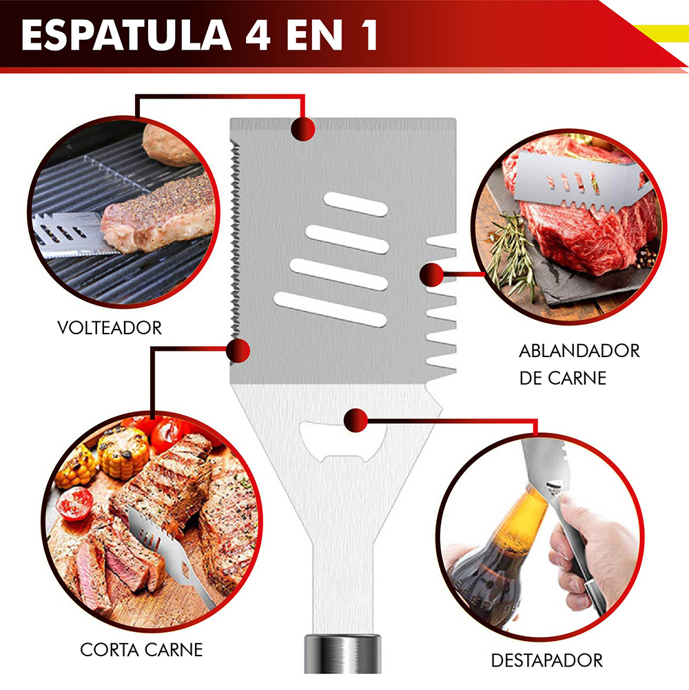 Foto 7 | Utensilios para Barbacoa Rd Royal Cook 10 pz de Acero Inoxidable