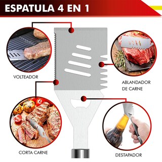 Foto 7 | Utensilios para Barbacoa Rd Royal Cook 10 pz de Acero Inoxidable