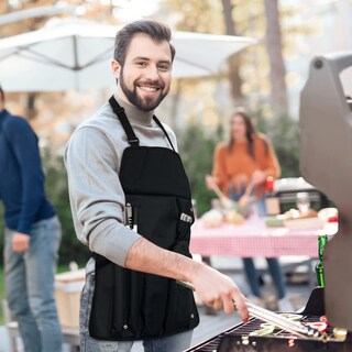 Foto 3 | Delantal Con Utensilios De Asador De Acero Inoxidable 2 En 1