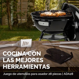 Foto 5 | Mandil Y Kit De Utensilios Para Asador Parrilla Avera Ada28 - Color Negro