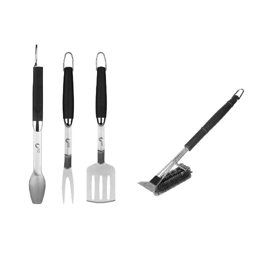 Utensilios para Parrilla Brassa Masters de Acero Inoxidable 4 Piezas