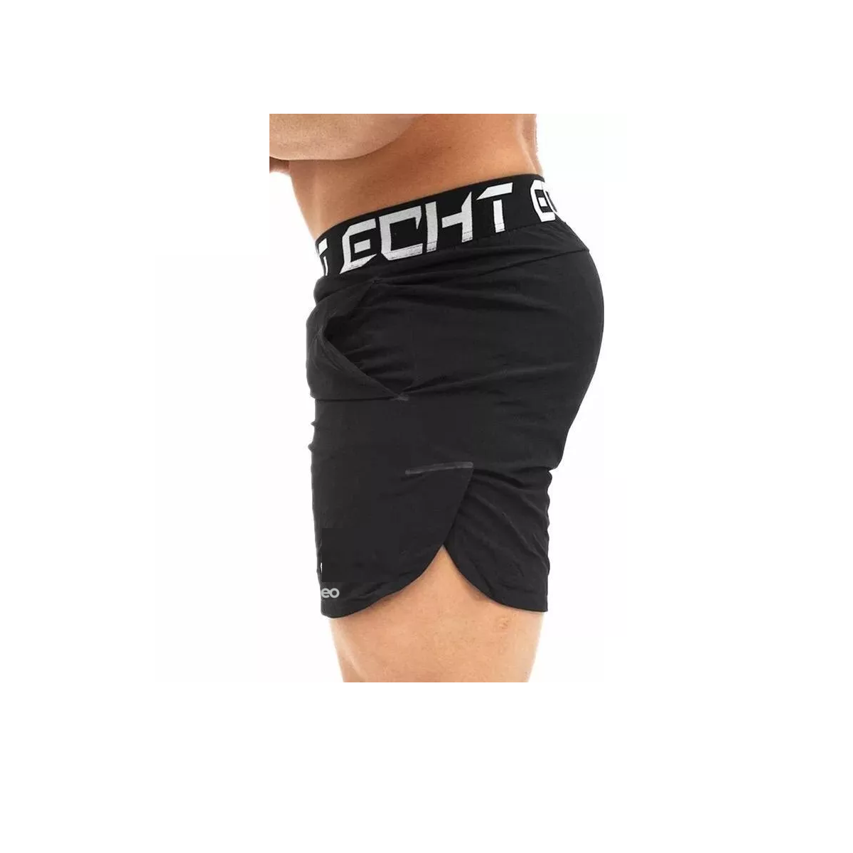 Foto 3 pulgar | Language Short Deportivo Elástico Para Correr. Talla G/eg. Eo Safe Imports Esi-11230-1 Negro