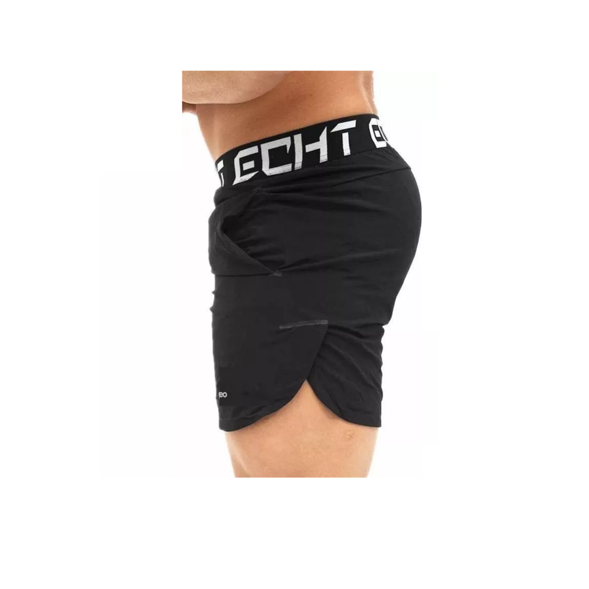 Foto 2 | Short Deportivo Elástico Secado Rápido Correr. Talla G/eg. Eo Safe Imports Esi-11229-1 Negro