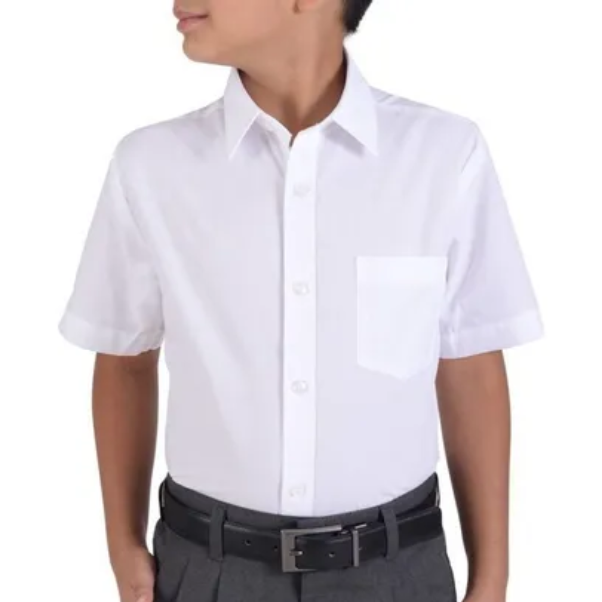 Foto 4 pulgar | Camisas Escolar Blanca Uniforme Manga Corta Vestir Formal