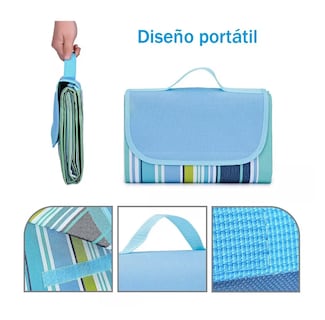 Foto 2 | Tapete Belug Impermeable color Azul