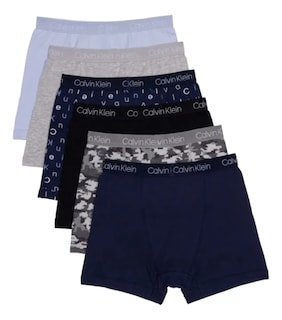 Foto 1 | Boxer Para Niños Ropa Interior Calvin Klein, Pack De 6