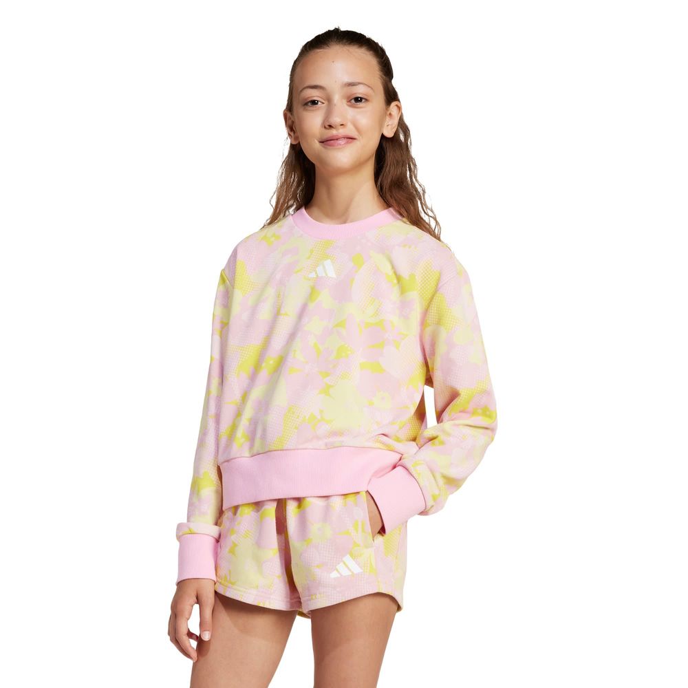 Foto 2 | Sudadera Adidas Jg Flwr Swt para Niña