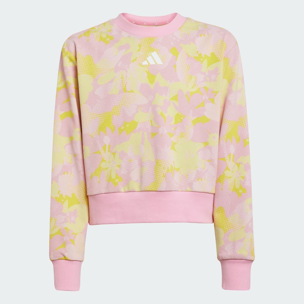 Foto 4 pulgar | Sudadera Adidas Jg Flwr Swt para Niña