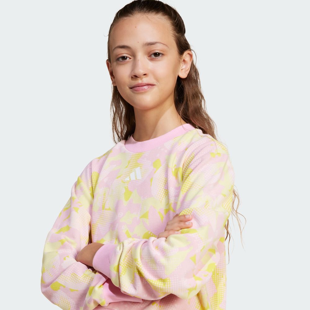 Foto 7 pulgar | Sudadera Adidas Jg Flwr Swt para Niña