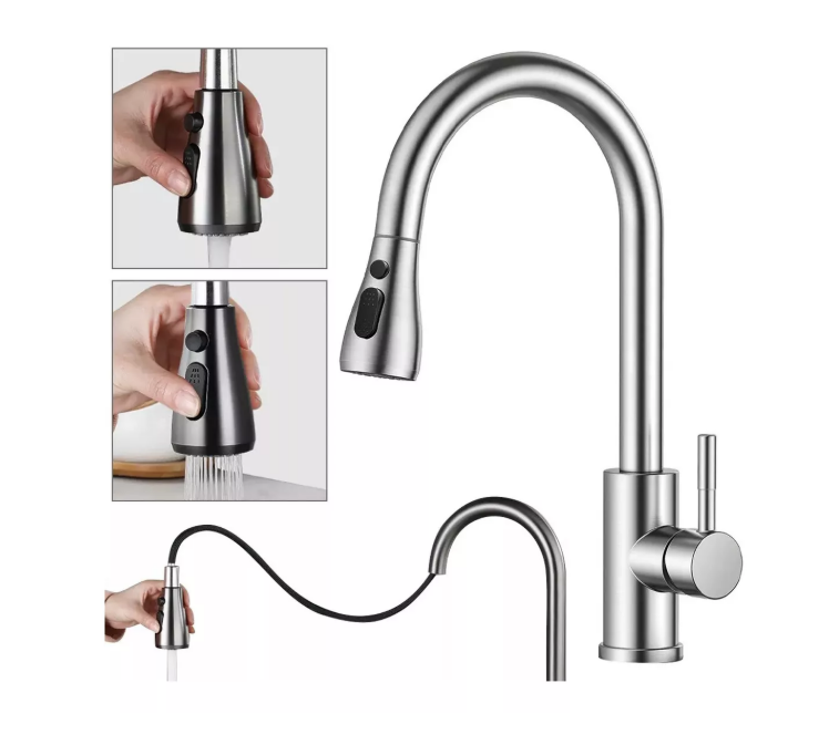 Foto 2 pulgar | Llave De Cocina  Wünd Grifo Mezclador Para Fregadero Flexible Color Plata